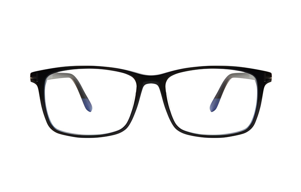 TF Plate Frame Square Functional Glasses Unisex Black