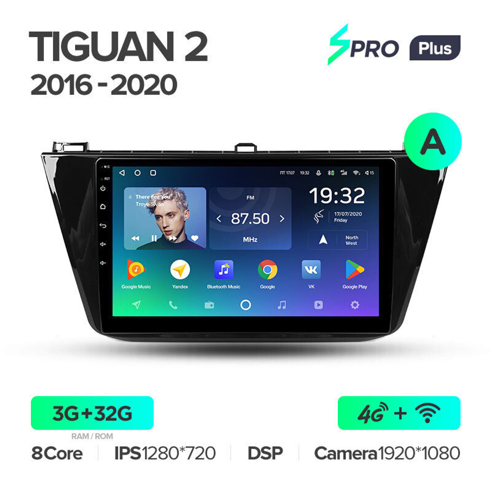 Teyes SPRO Plus 10,2" для Volkswagen Tiguan 2016-2020