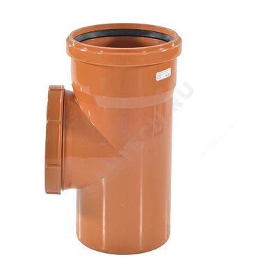 Ревизия PP-B круглая крышка, резьбовая коричневая Дн 110 б/нап в/к VALFEX 30103110