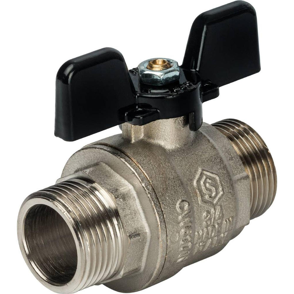 Кран шар. 3/4"НН б. STOUT PN40 (полнопроходной)