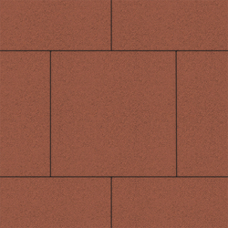 Тротуарная плитка КВАДРАТ 500х500 мм - Стандарт Красный