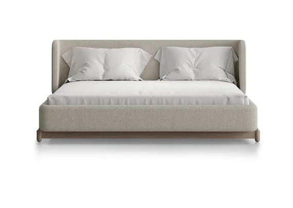 Кровать Basic спальное место 160*200 см (молочный, букле)