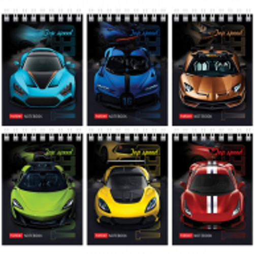 Блокнот А7 60л. на спирали Hatber "АвтоШоу"