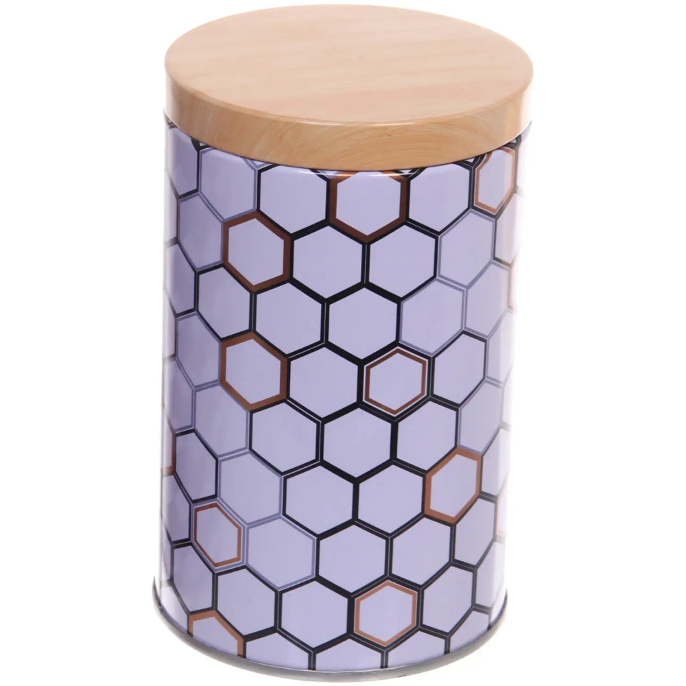 Банка для продуктов металлическая «Geometry» 900мл 9*14,5см