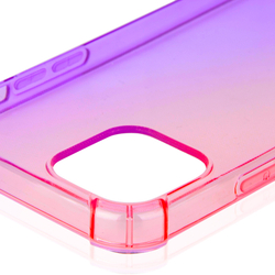 Чехол ROSCO для Apple iPhone 12;Apple iPhone 12 Pro оптом (арт. IP12(12PRO)-HARD-TPU-PINK-PURPLE)