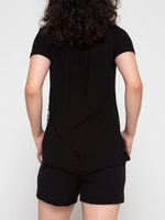 Женская пижама с анималистическим принтом (Размер: S) (Цвет: черный с леопардовым)