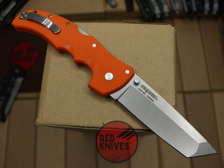 Нож Cold Steel Recon 1 TANTO G10 (V2025) - оранж рук., стоунвош клинок