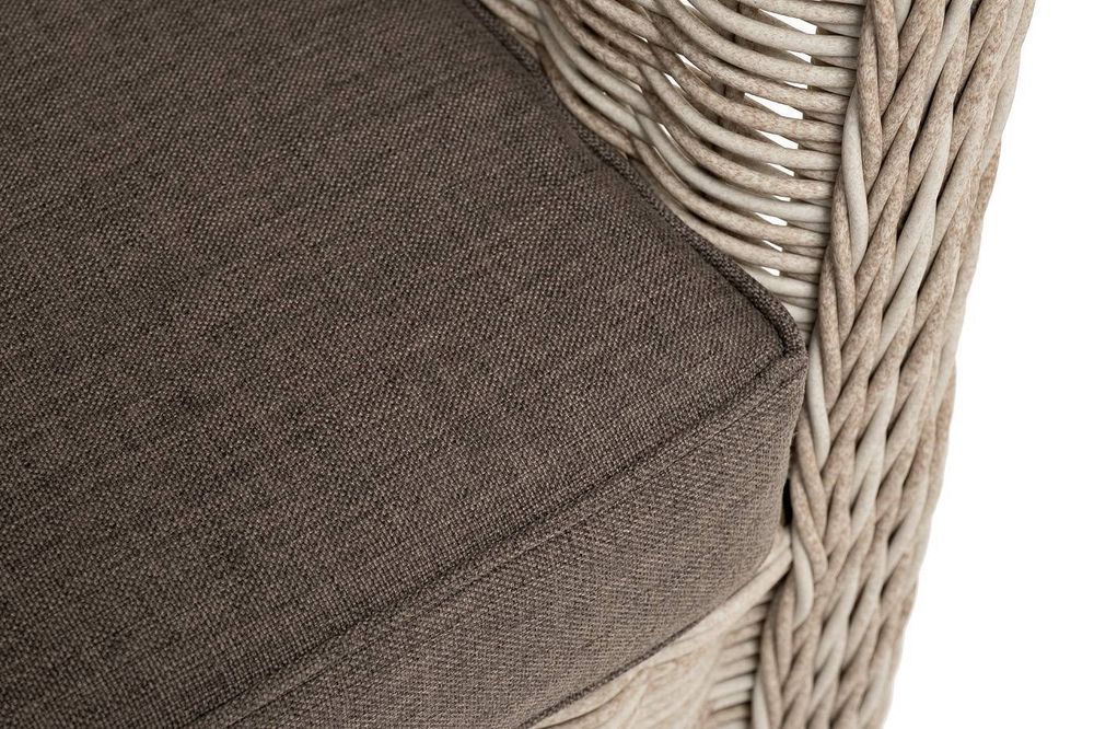 "Гляссе" диван трехместный из искусственного ротанга, цвет бежевый