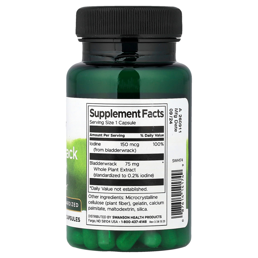 Swanson, экстракт ламинарии, 60 капсул