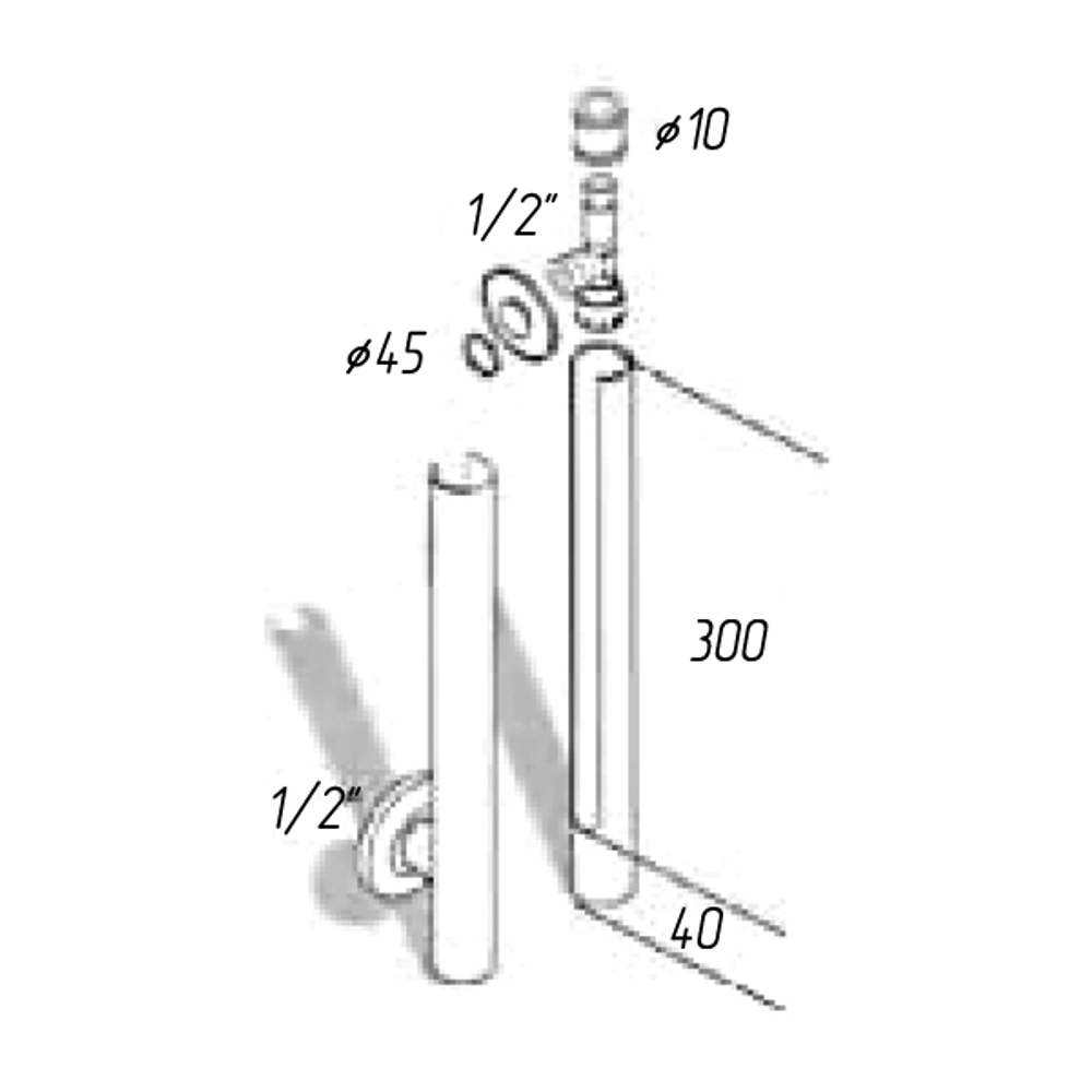Кран запорный Migliore Totem 18001 хром схема
