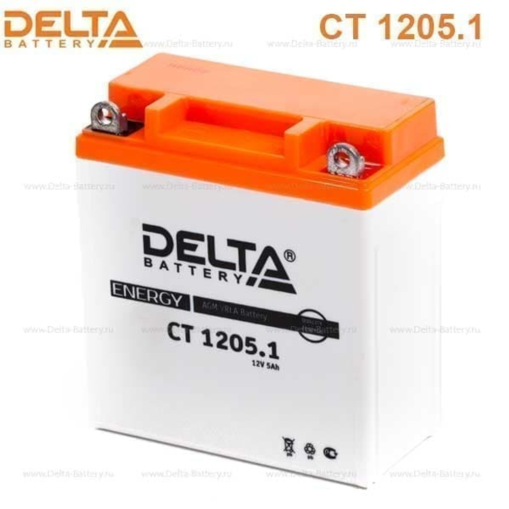 Аккумулятор Delta CT 1205.1 (12V / 5Ah) [YB5L-B, 12NS-3B]