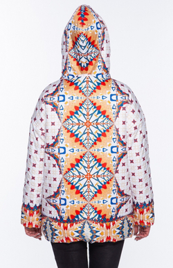 Двусторонняя куртка "Будни и праздник", по мотивам абстрактной живописи Василия Кандинского и старинного скифского ковра