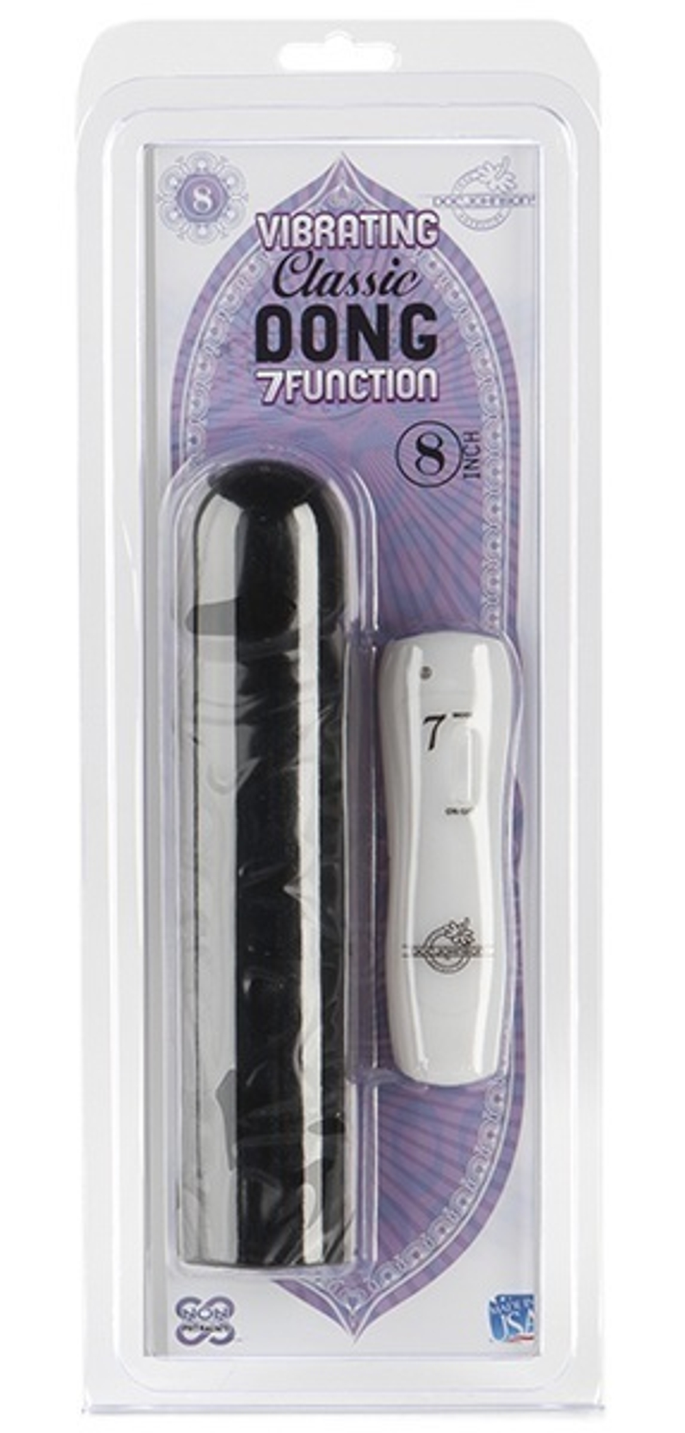 Черный виброфаллос с 7 функциями