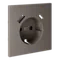 Накладка для розетки с заземлением и защитными шторками, с USB A+C, S70 (капучино) vls001014