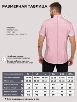 Рубашка приталенная с коротким рукавом