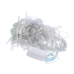 Гирлянда электрическая "Занавес" 1,5*1,5м, 150 LED, 10нитей, свечение шампань, прозрачный ПВХ, 220В,