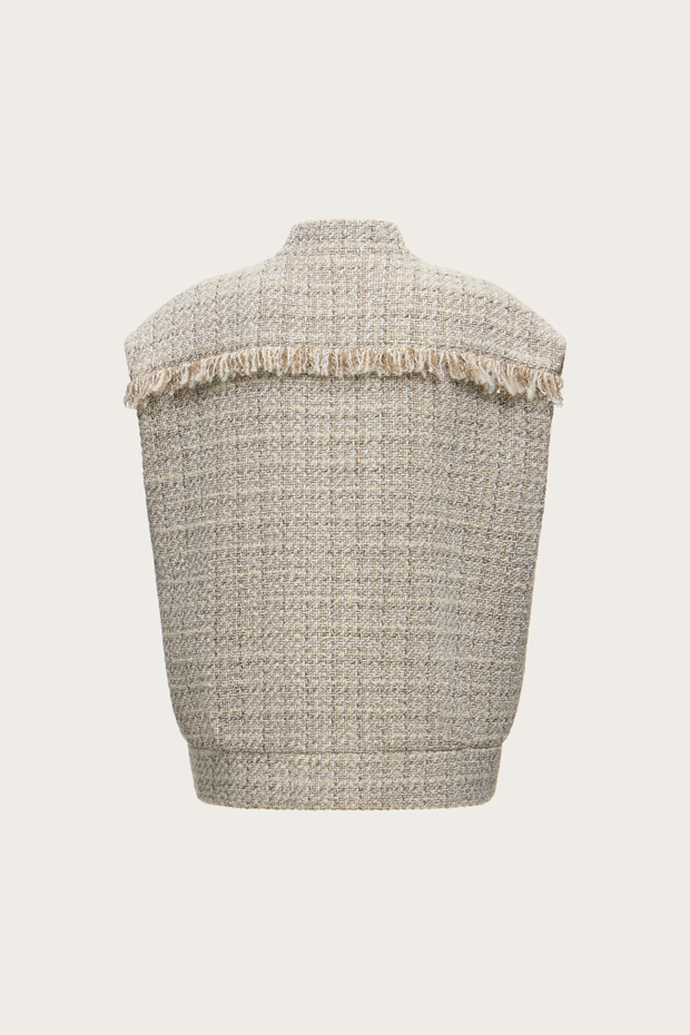 Жилет из твида с люрексной нитью