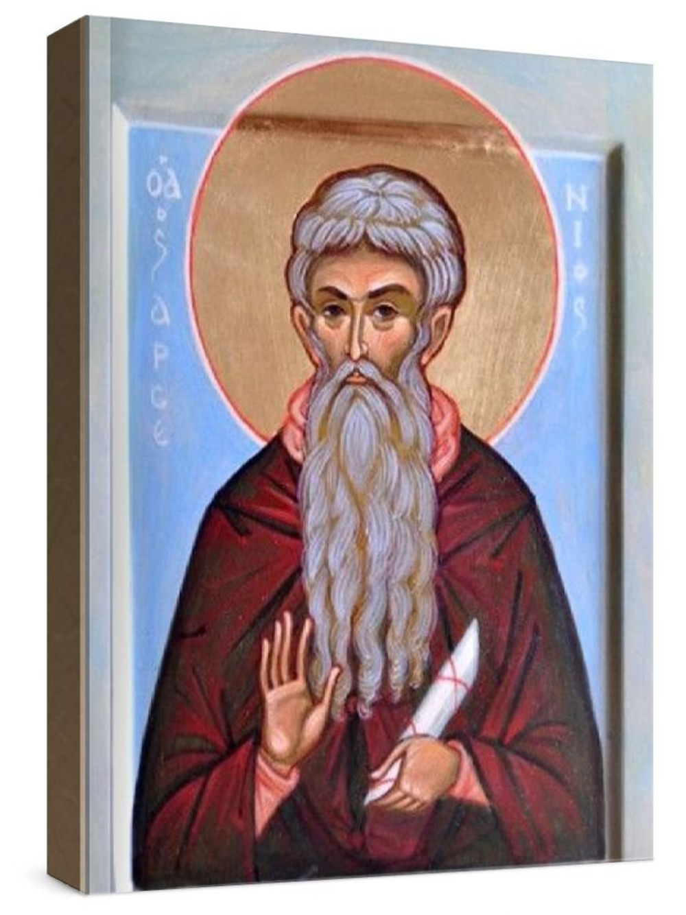 Арсений Великий (рукописная икона)
