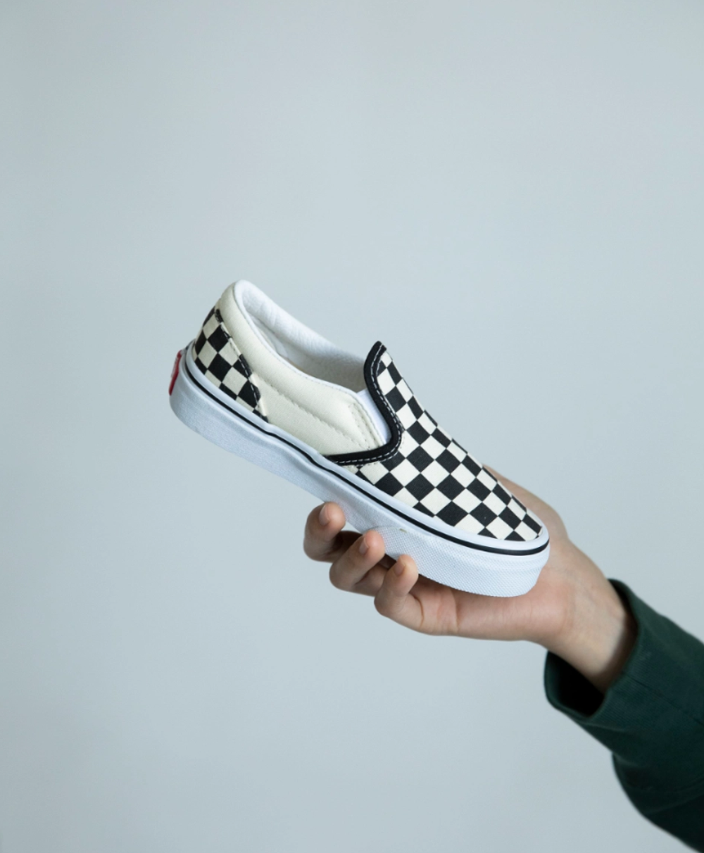Детские кеды Vans Classic Slip-On 'Black Off White' VN000ZBUEO1