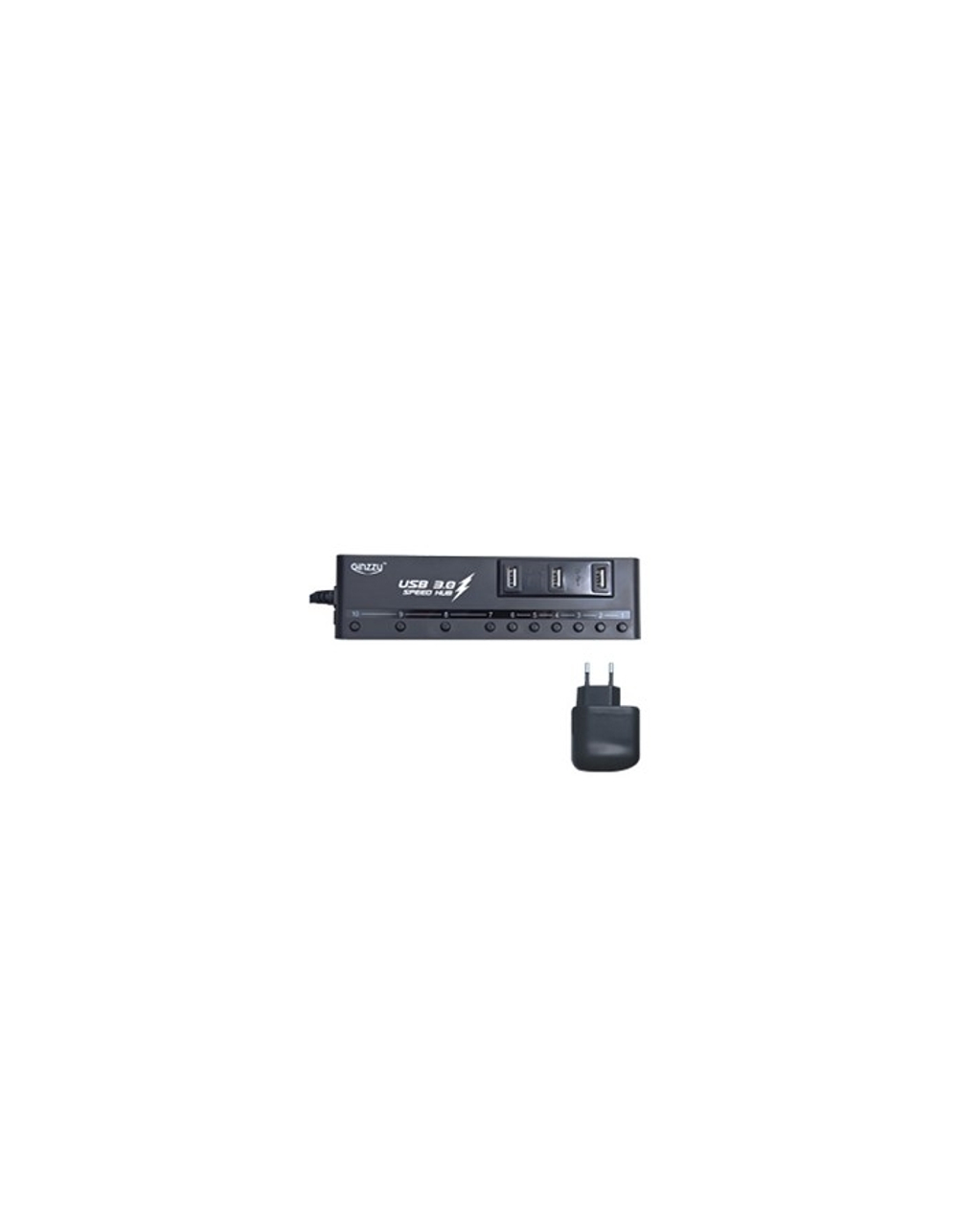 HUB GR-380UAB Ginzzu USB 3.0 10 port + adapter
