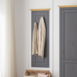Вешалки настенные для одежды Неаполь 47х125 см из массива сосны, 2 шт., деревянные вешалки в прихожую, серый