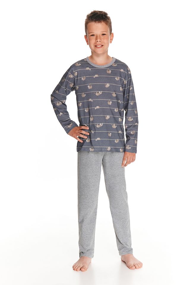Хлопковая детская пижама Harry серого цвета