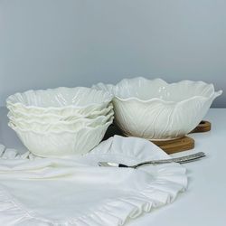 Lenardi 232-034 Набор из 5 салатников 27/19см КАПУСТА в под.уп.(х4)Фарфор
