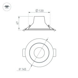 Светильник IM-STORM-R145-15W Day4000-MIX (WH, 80 deg, 230V) (Arlight, IP20 Металл, 3 года) 032432