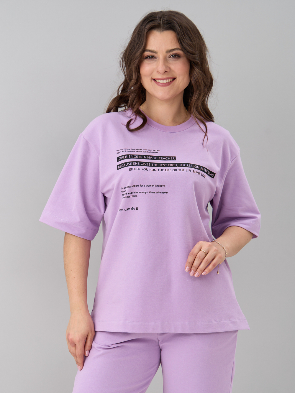 Костюм с шортами КНф-101П/лиловый