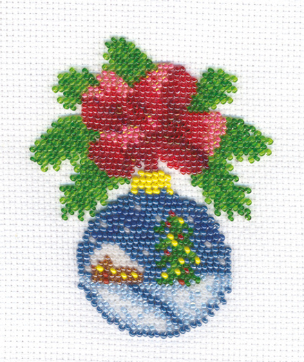 "Klart" набор для вышивания 8-047   "Новогодний шарик с домиком"