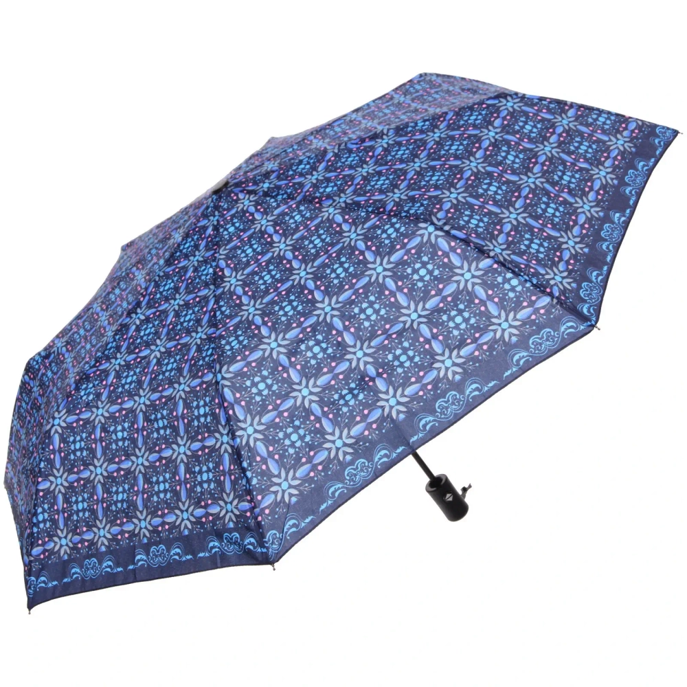 New Зонт женский автомат «Ultramarine - Романеско», микс 4 цвета, 8 спиц, d-108см, длина в слож. виде 28см