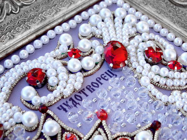 ЖС-9-СК Набор для вышивания хрустальными камнями Николай Чудотворец (красный)