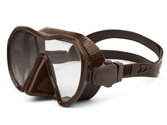 Набор маска+трубка в сумке Sargan Сталкер-Н коричневый/черный