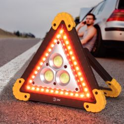 Фонарь автомобильный ЭРА AA-801 аккумуляторный, светодиодный, аварийный знак [15 Вт, COB+LED, power bank] | Автомобильные  фонари