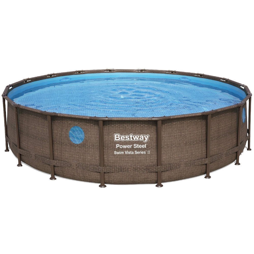 Каркасный бассейн Bestway Steel 56977 (549х122 см) с картриджным фильтром, лестницей и защитным тентом