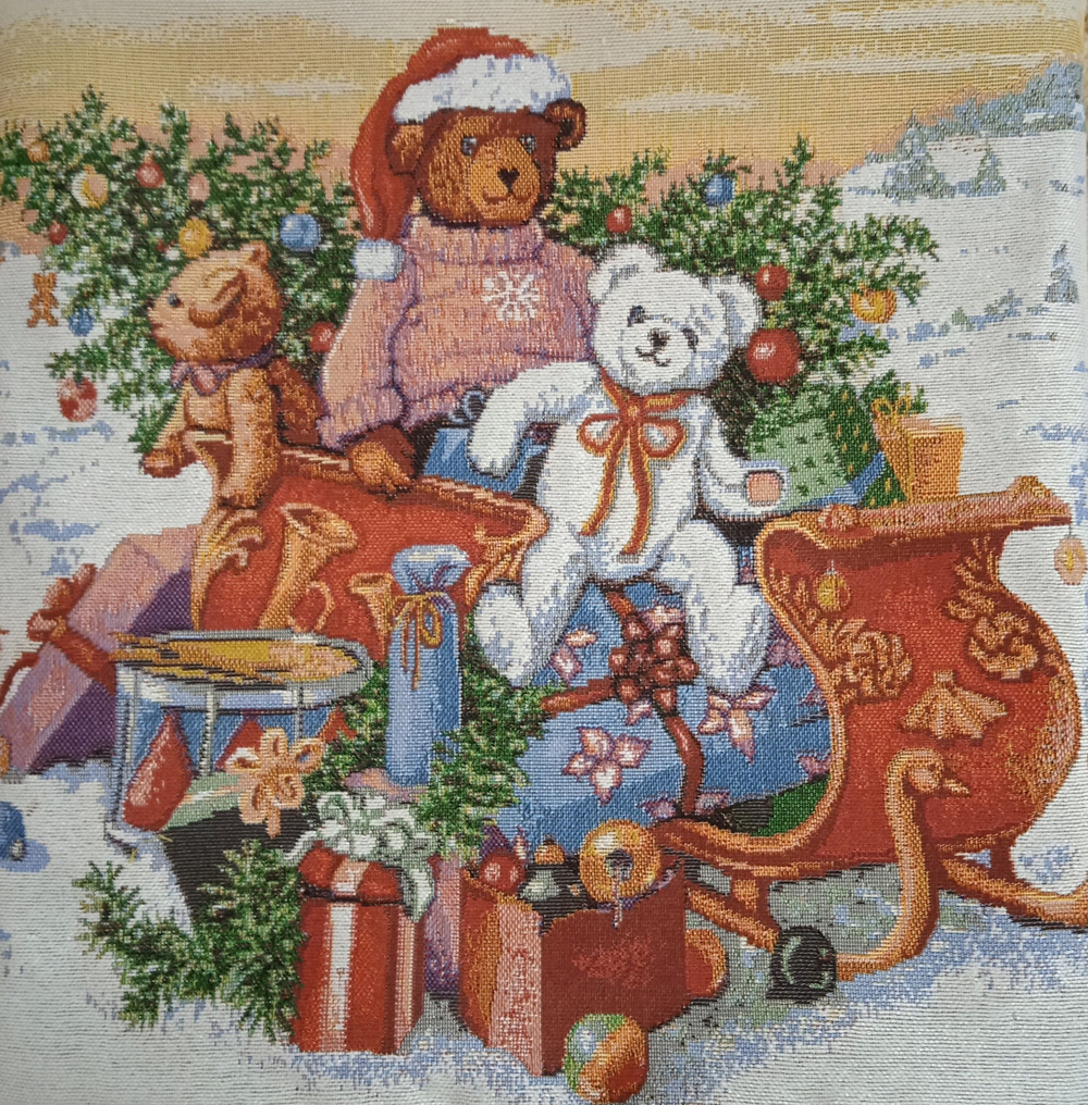 Декоративный гобеленовый чехол для интерьерной подушки Подарки 38*38