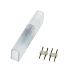 UTC-K-12-N21 CLEAR 010 POLYBAG Соединитель контактный прямой для светодиодных лент ULS-N21 NEON 220В. 8x16мм. 2 контакта. Цвет прозрачный. 10 штук в пакете. TM Uniel