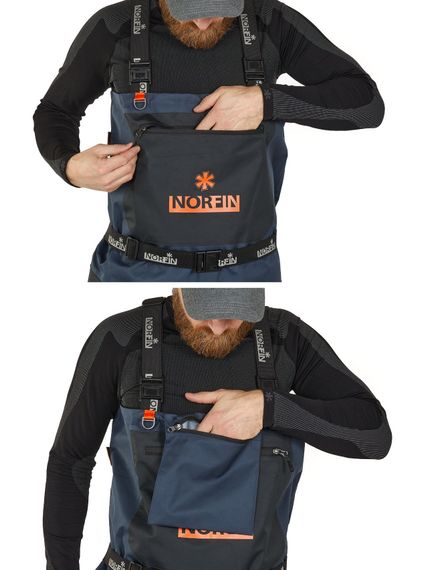 Полукомбинезон забродный Norfin PILOT BOOTFOOT р.40-S с сапогами резина