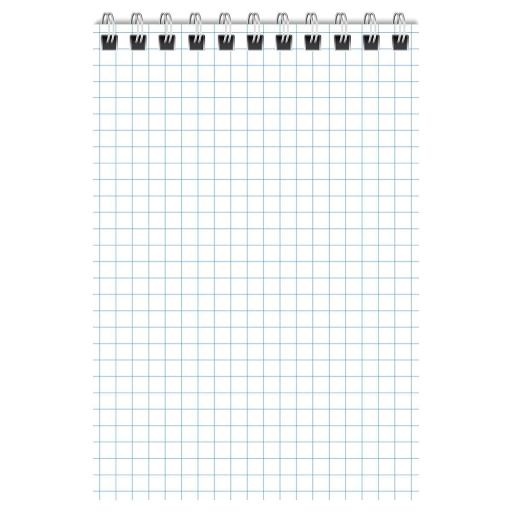 Блокнот А6 40л. клетка, на гребне "Монохром" (BG)