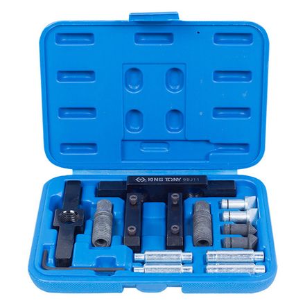 Цена на KING TONY (9BJ11) Набор для монтажа и демонтажа амортизатора из рычага подвески, 15 предметов