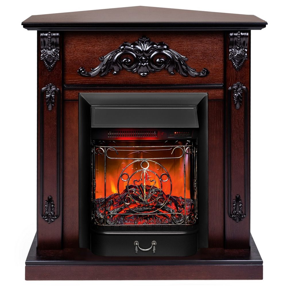 Электрокамин RealFlame Anita Corner AO античный дуб с очагом Majestic Lux Black RC