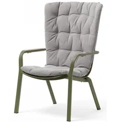 Уличное кресло Folio агава с серой подушкой