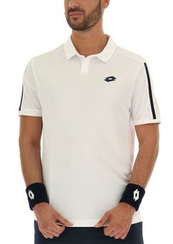 Мужское поло теннисное Lotto Squadra II Polo PL - bright white