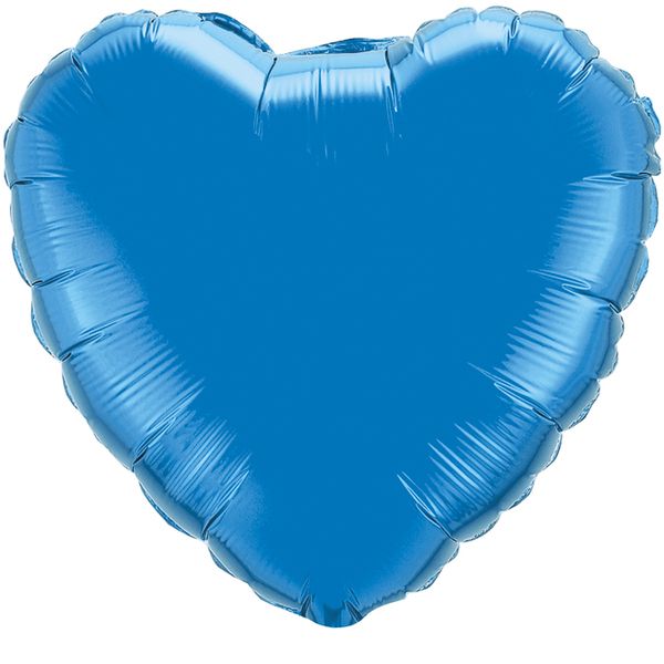 Шар сердце синий 82см