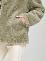 Куртка из меха шуба тедди чебурашка, SilverFox (арт. S1136rm012bz)