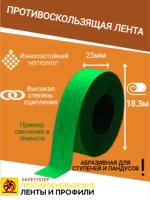 Лента противоскользящая самоклеящаяся абразивная, 25ммх18.3м
