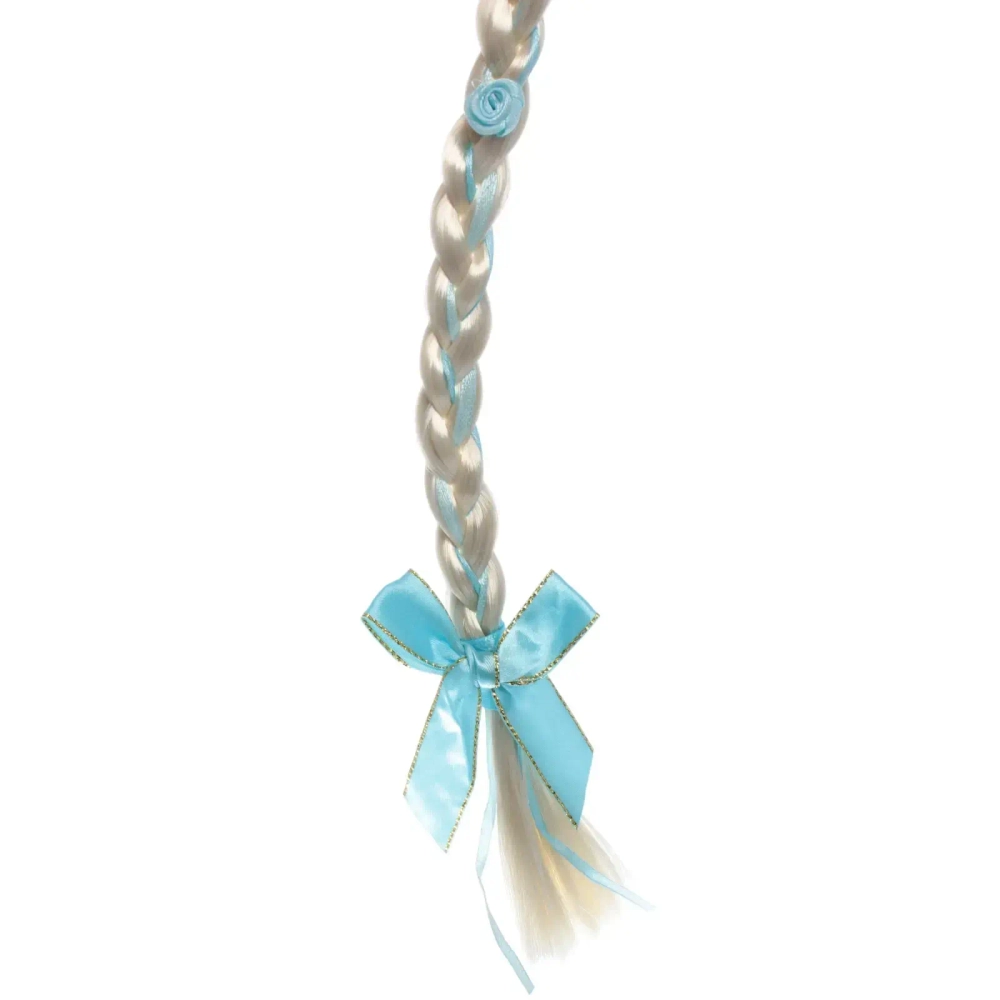 Ободок карнавальный с косичкой «Ледяной бантик»