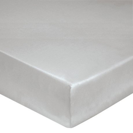 Простыня на резинке 180x200 Blanc des Vosges сатин серая