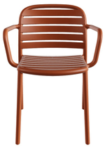 Кресло пластиковое Papatya Tarabya-K, янтарно-оранжевый