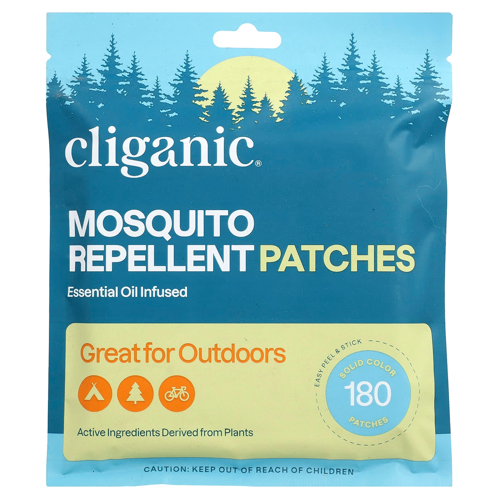 Cliganic, Одноцветные патчи от комаров, 180 шт.